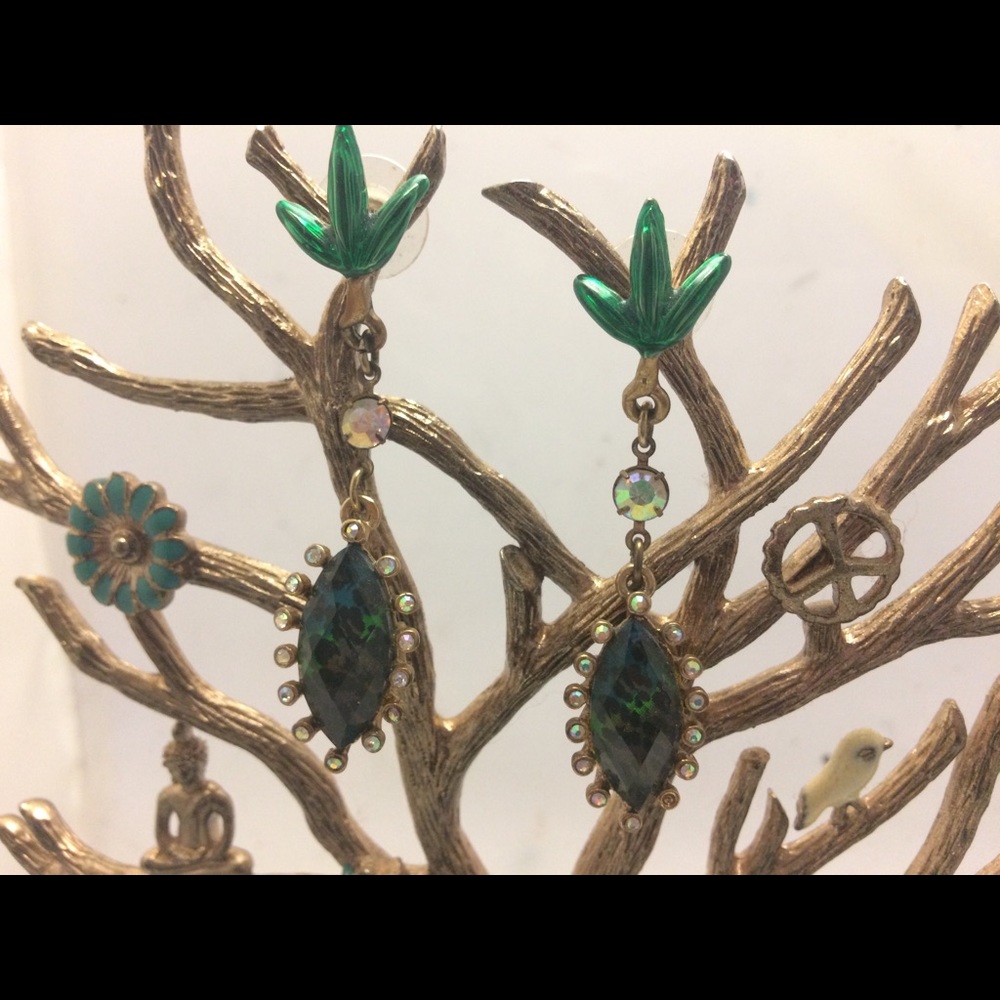 Betsey Johnson Leopard Drop Earrings